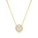 Sterling Silver 925 Necklace Gold Plated Embedded With White CZ