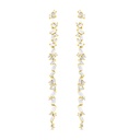 Sterling Silver 925 Earring Gold Plated Embedded With White CZ