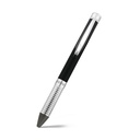 Fayendra Pen Silver And Black Plated Embedded With Small Checkered Pattern