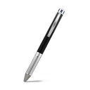 Fayendra Luxury Pen Silver And Black And Blue Plated Embedded With Small Checkered Pattern