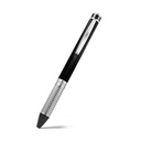 Fayendra Pen Silver And Black Plated Embedded With Small Checkered Pattern