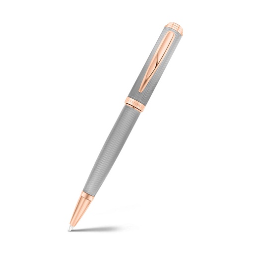 [PEN0900004000A118] قلم فايندرا الفاخر رمادي و ذهبي روز مع نقش خطي
