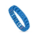 Stainless Steel 316L Bracelet, Blue Plated For Men