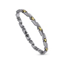 Stainless Steel 304L Bracelet, Gold And Black Plated For Men