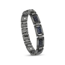 Stainless Steel 316L Bracelet, Black And BulePlated For Men