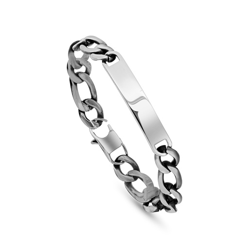[BRC0900000000A211] Stainless Steel 316L Bracelet, Silver Plated For Men