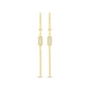 Sterling Silver 925 Earring Gold Plated Embedded With White Zircon