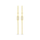 Sterling Silver 925 Earring Gold Plated Embedded With White Zircon