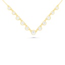 Sterling Silver 925 Necklace Gold Plated Embedded With White Zircon