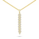 Sterling Silver 925 Necklace Golden Plated Embedded With White Zircon