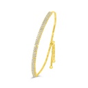 Sterling Silver 925 Bracelet Golden Plated Embedded With White Zircon