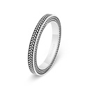 Sterling Silver 925 Wedding Ring Rhodium And Black Plated For Men