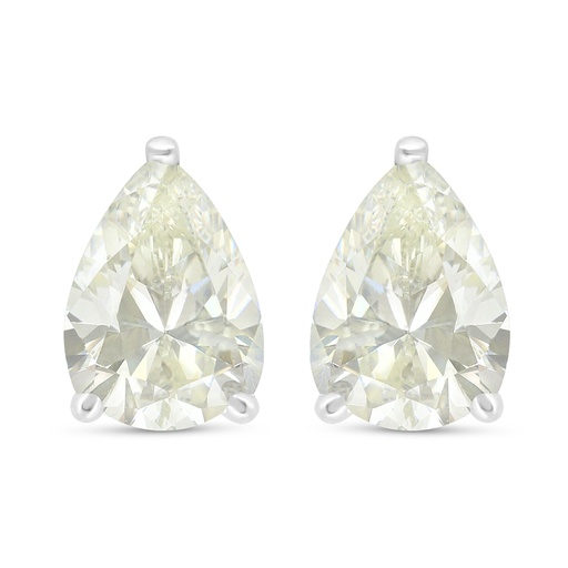 [EAR01CIT00000C688] Sterling Silver 925 Earring Rhodium Plated Embedded With Yellow Diamond 