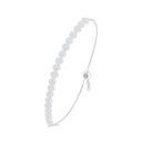 Sterling Silver 925 Bracelet Rhodium Plated Embedded With White Zircon