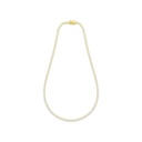Sterling Silver 925 Necklace Golden Plated Embedded With White Zircon