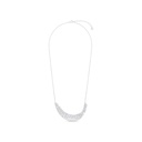 Sterling Silver 925 Necklace Rhodium Plated Embedded With White Zircon