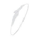 Sterling Silver 925 Bracelet Rhodium Plated Embedded With White Zircon