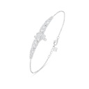 Sterling Silver 925 Bracelet Rhodium Plated Embedded With White Zircon