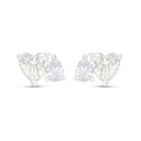 Sterling Silver 925 Earring Rhodium Plated Embedded With Yellow Diamond 