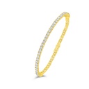 Sterling Silver 925 Bracelet Golden Plated Embedded With White Zircon