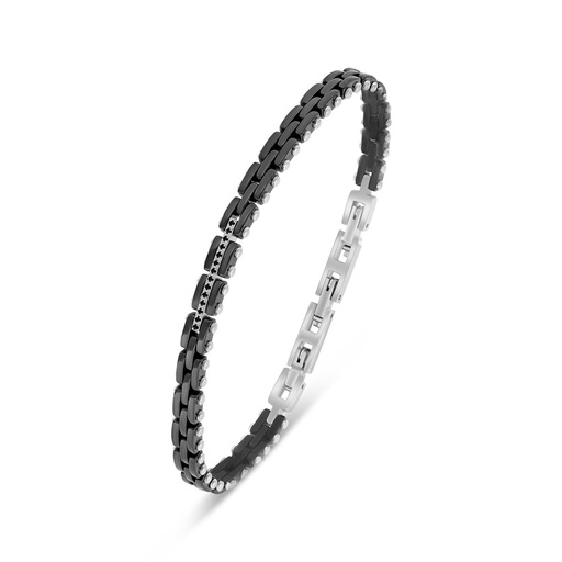 [BRC1000000000A228] Stainless Steel Bracelet 316L Black Plated 