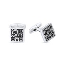 Stainless Steel Cufflink 316L Silver And Black Plated 