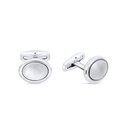 Stainless Steel Cufflink 316L Silver Plated 