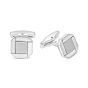 Stainless Steel Cufflink 316L Silver Plated 