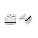 Stainless Steel Cufflink 316L Silver And Black Plated 