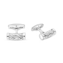 Stainless Steel Cufflink 316L Silver Plated 