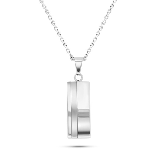 [NCL1000000000A012] Stainless Steel Necklace 316L Silver Plated For Men
