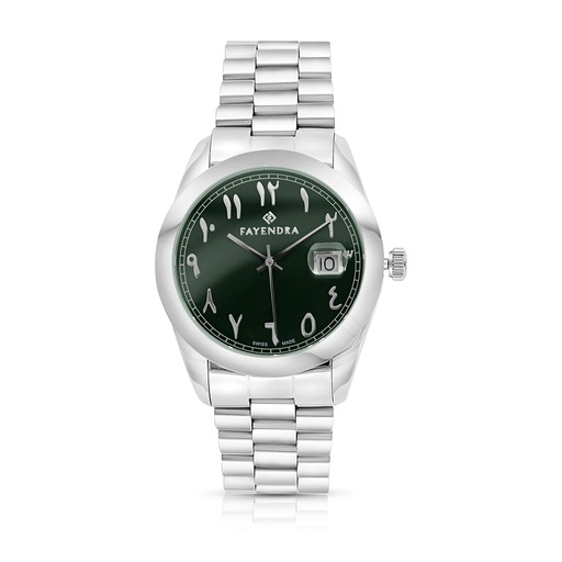 [WAT3100000GRNW055] ساعة رجالي ستانلس ستيل عيار 316 GREEN DIAL