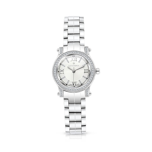 [WAT31WCZ00SILW057] ساعة ستانلس ستيل عيار 316 و فص ابيض SILVER DIAL