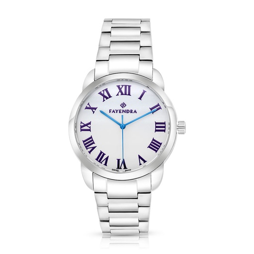 [WAT3100002SILW061] ساعة رجالي ستانلس ستيل عيار 316 ارقام زرقاء SILVER DIAL