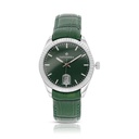 ساعة رجالي ستانلس ستيل عيار 316 جلد اخضر GREEN DIAL