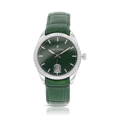 [WAT3100000GRNW062] ساعة رجالي ستانلس ستيل عيار 316 جلد اخضر GREEN DIAL