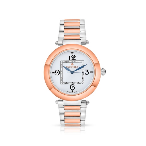 [WAT3500000SILW067] Stainless Steel 316 Watch Steel And Rose Gold Color For Men - SILVER DIAL