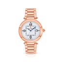 Stainless Steel 316 Watch Rose Gold Color Embedded With White Zircon For Men- SILVER DIAL