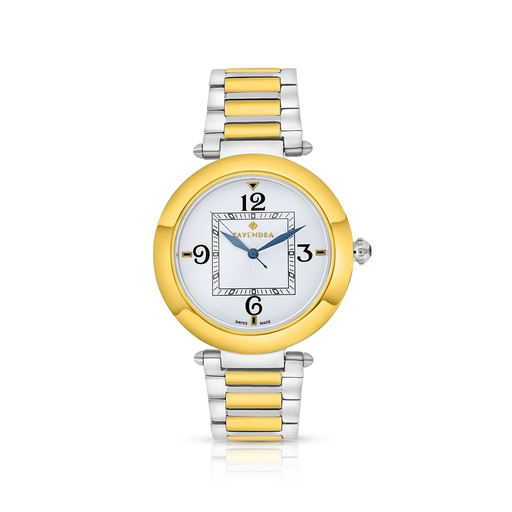 [WAT3400001SILW067] Stainless Steel 316 Watch Steel And Golden Color For Men - SILVER DIAL