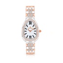 Stainless Steel 316L Watch Rhodium And Rose Gold Plated SILVER DIAL 