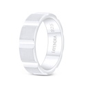 Tungsten Carbide Wedding Ring Steel Color Plated For Men