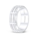 Tungsten Carbide Wedding Ring Rhodium Plated For Men