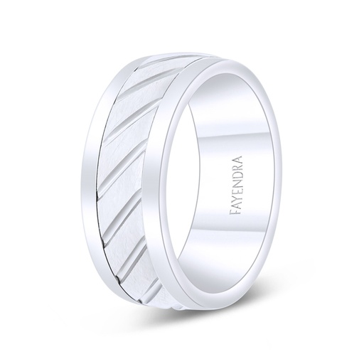Tungsten Carbide Wedding Ring Steel Color Plated For Men