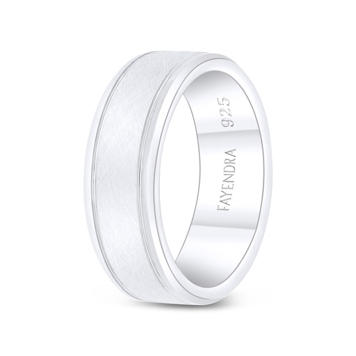 Tungsten Carbide Wedding Ring Rhodium Plated For Men