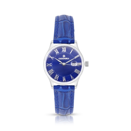 [WAT3100000BLUW101] ساعة ستانلس ستيل عيار 316 بلون فضي جلد أزرق BLUE DIAL