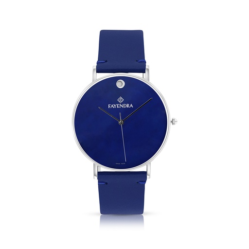 [WAT3100000BLUW106] ساعة رجالي ستانلس ستيل عيار 316 بلون فضي جلد أزرق BLUE DIAL