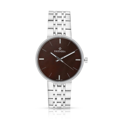 [WAT3100000BRNW116] ساعة رجالي ستانلس ستيل عيار 316 بلون فضي BROWN DIAL