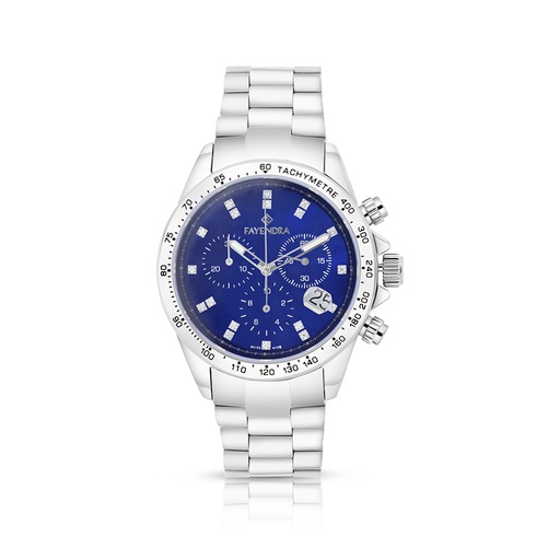 [WAT3100000BLUW117] ساعة ستانلس ستيل عيار 316 بلون فضي BLUE DIAL