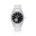 Stainless Steel 316 Watch Silver Color For Men - BLACK DIAL