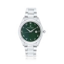 Stainless Steel 316L Watch Silver Color For Men - green MOP dial 